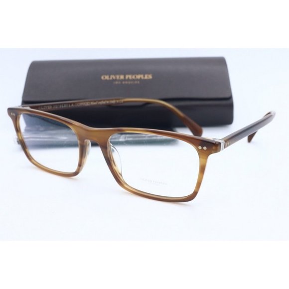 Oliver Peoples Teril OV5385U 1011 Brown Rectangle Eyeglasses Clear Lenses 56mm - Picture 1 of 5